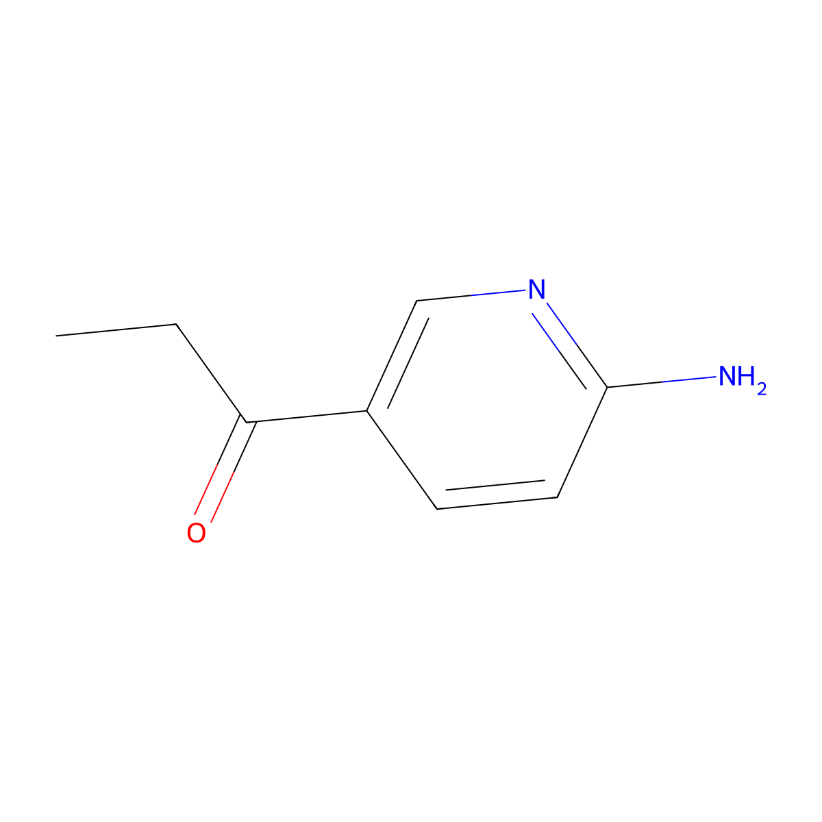 1-(6-Aminopyridin-3-yl)propan-1-one molecular structure, CAS 1355218-29-9