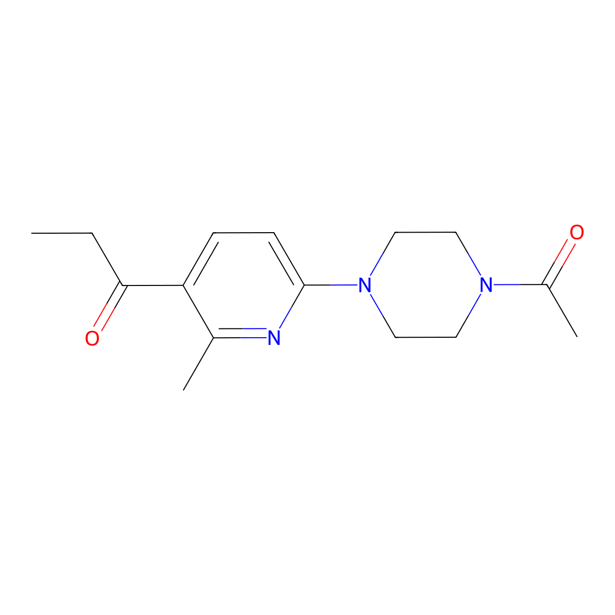 1-(6-(4-Acetylpiperazin-1-yl)-2-methylpyridin-3-yl)propan-1-one molecular structure, CAS 1355218-79-9