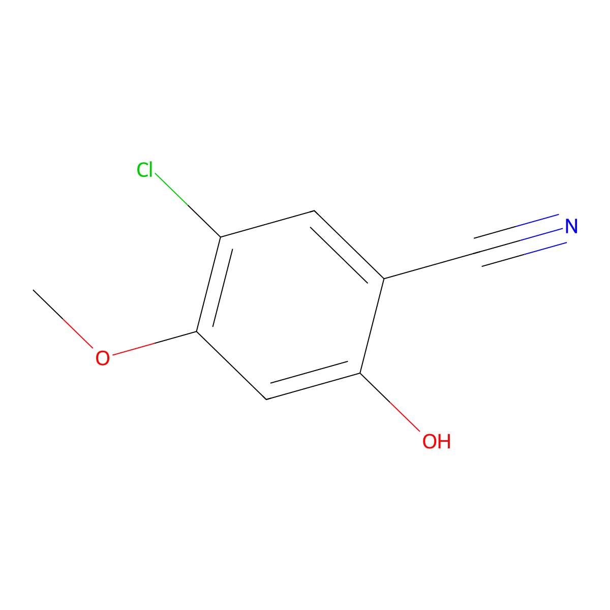 5-Chloro-2-hydroxy-4-methoxybenzonitrile molecular structure, CAS 1355218-82-4