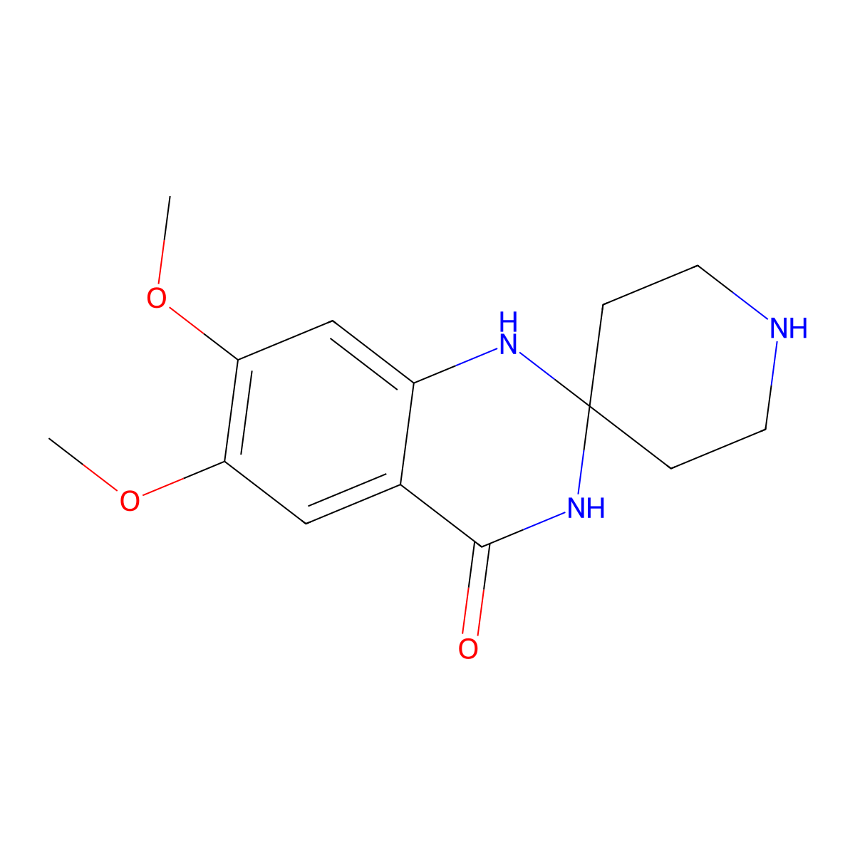 6',7'-Dimethoxy-1'H-spiro[piperidine-4,2'-quinazolin]-4'(3'H)-one molecular structure, CAS 1355219-01-0
