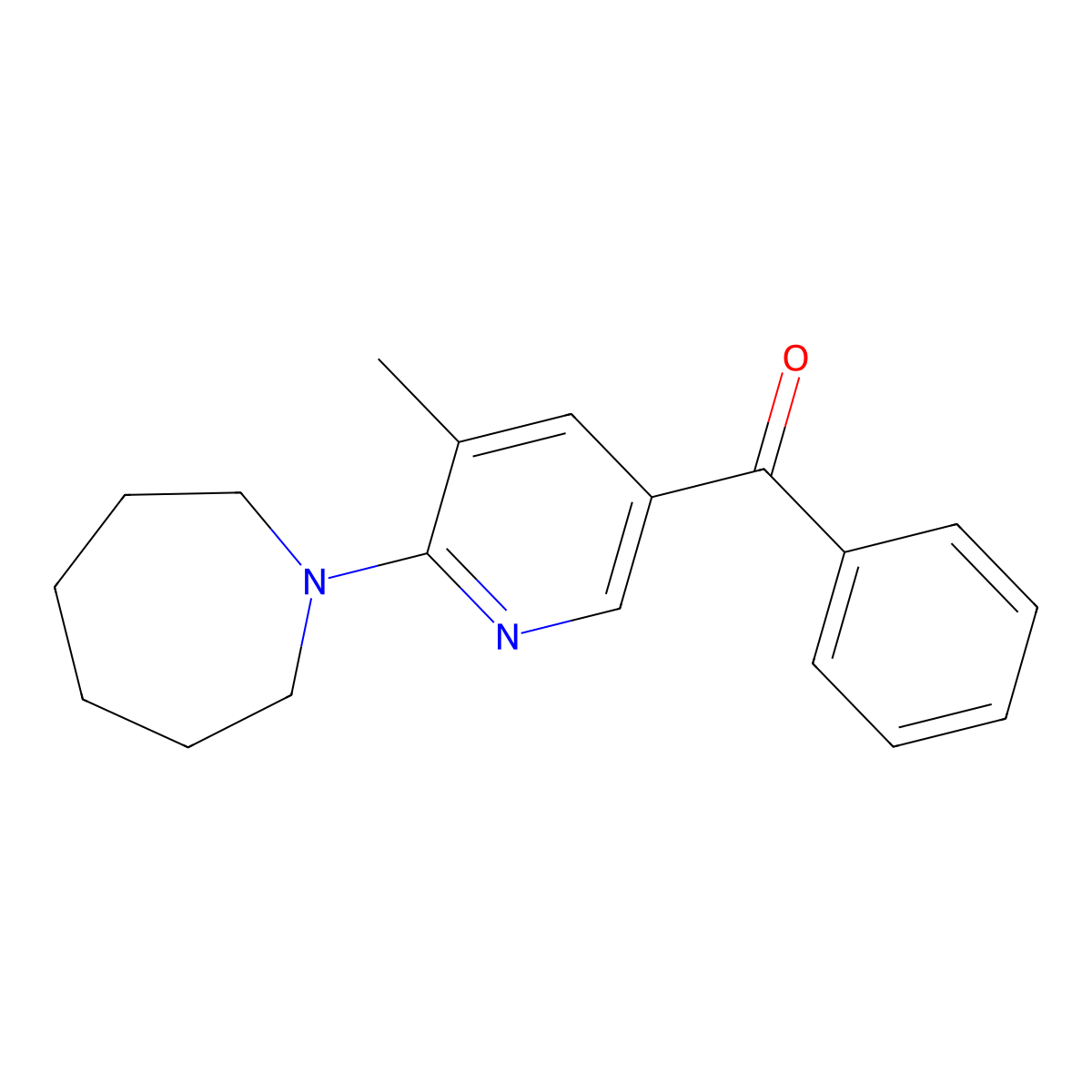 (6-(Azepan-1-yl)-5-methylpyridin-3-yl)(phenyl)methanone molecular structure, CAS 1355219-52-1