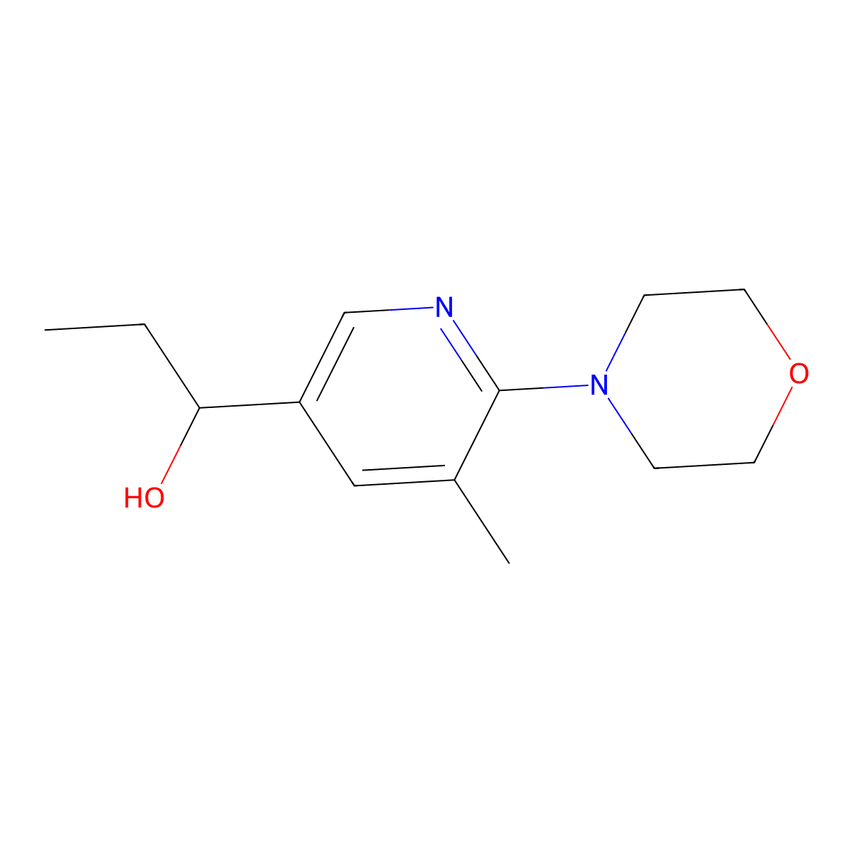 1-(5-Methyl-6-morpholinopyridin-3-yl)propan-1-ol molecular structure, CAS 1355219-71-4