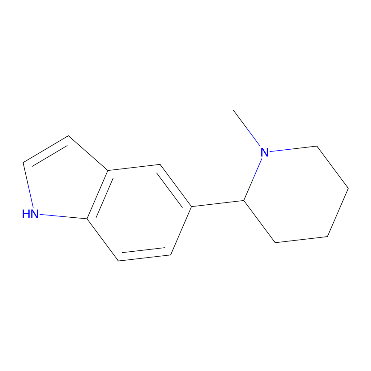 5-(1-Methylpiperidin-2-yl)-1H-indole molecular structure, CAS 1355219-90-7
