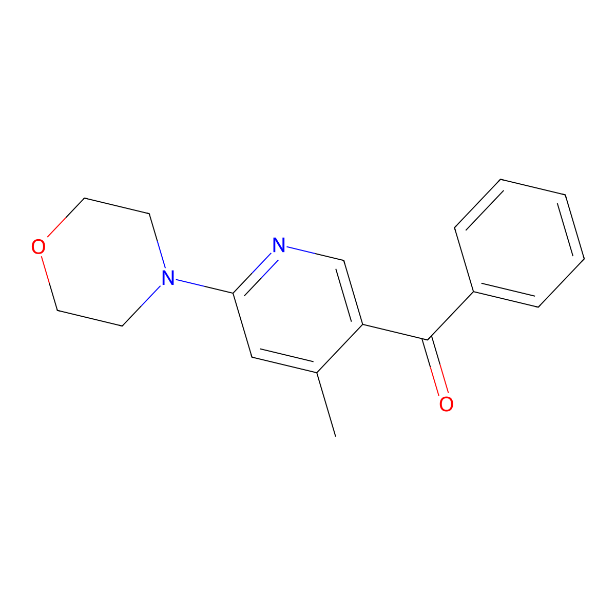 (4-Methyl-6-morpholinopyridin-3-yl)(phenyl)methanone molecular structure, CAS 1355220-00-6