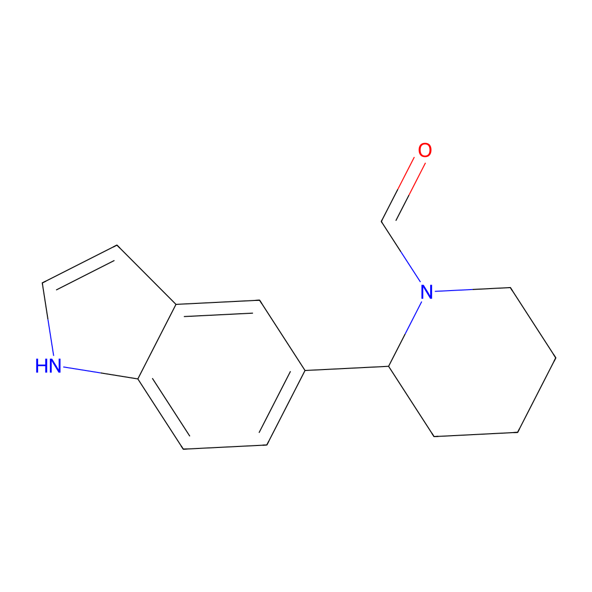 2-(1H-Indol-5-yl)piperidine-1-carbaldehyde molecular structure, CAS 1355220-05-1