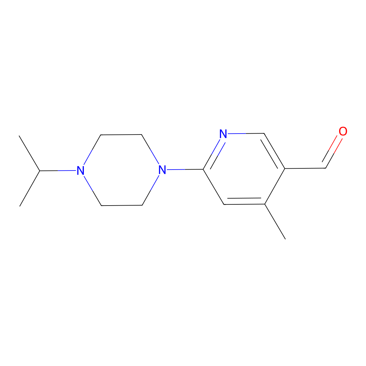 6-(4-Isopropylpiperazin-1-yl)-4-methylnicotinaldehyde molecular structure, CAS 1355222-54-6