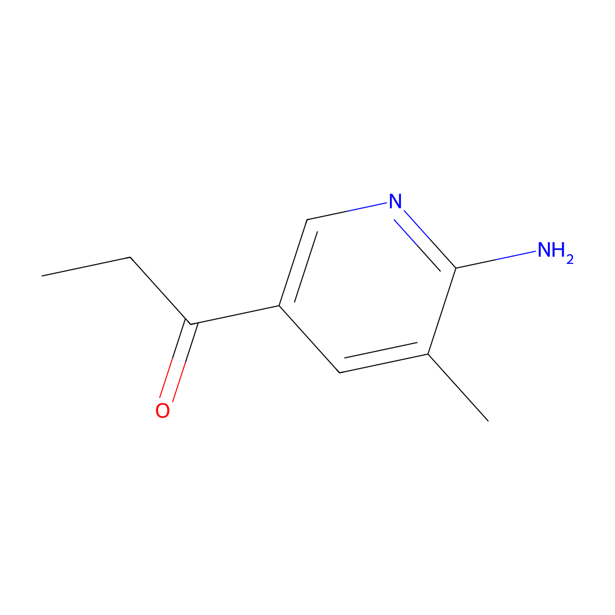 1-(6-Amino-5-methylpyridin-3-yl)propan-1-one molecular structure, CAS 1355222-75-1