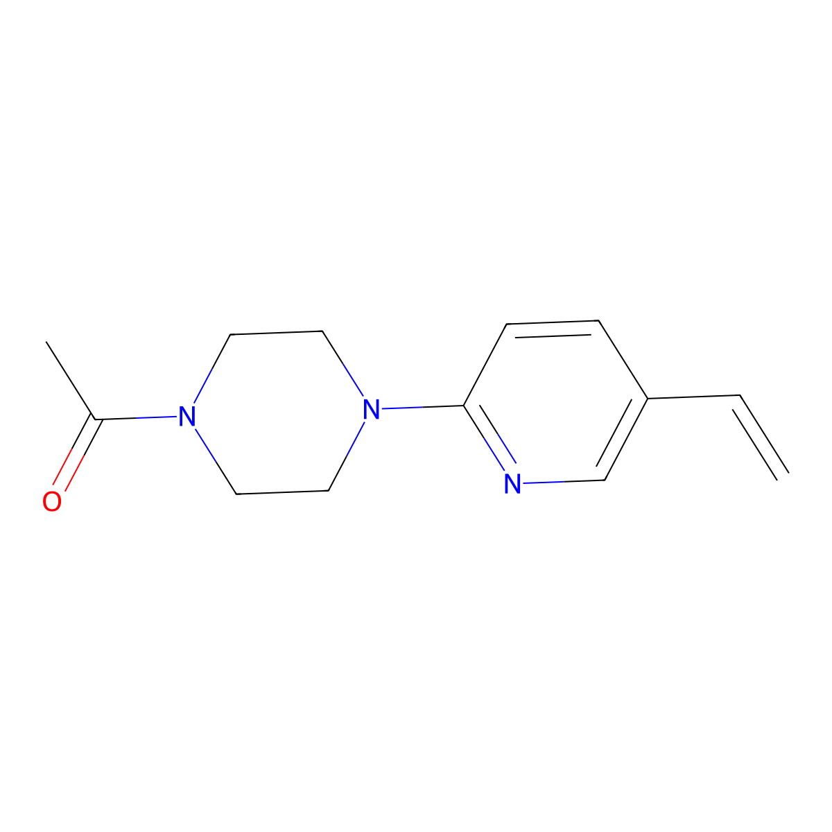 1-(4-(5-Vinylpyridin-2-yl)piperazin-1-yl)ethanone molecular structure, CAS 1355222-82-0