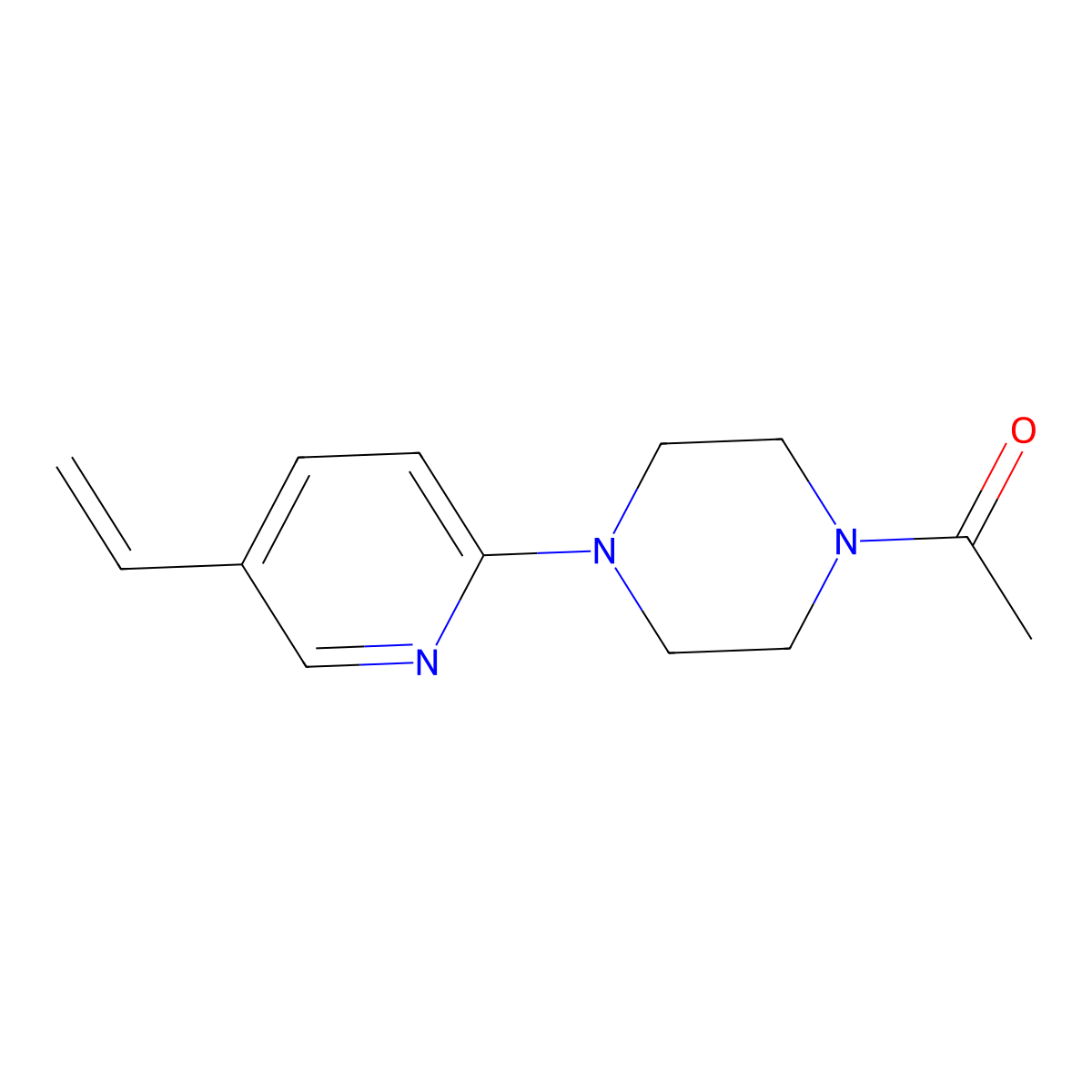 1-(4-(5-Vinylpyridin-2-yl)piperazin-1-yl)ethanone molecular structure, CAS 1355222-82-0