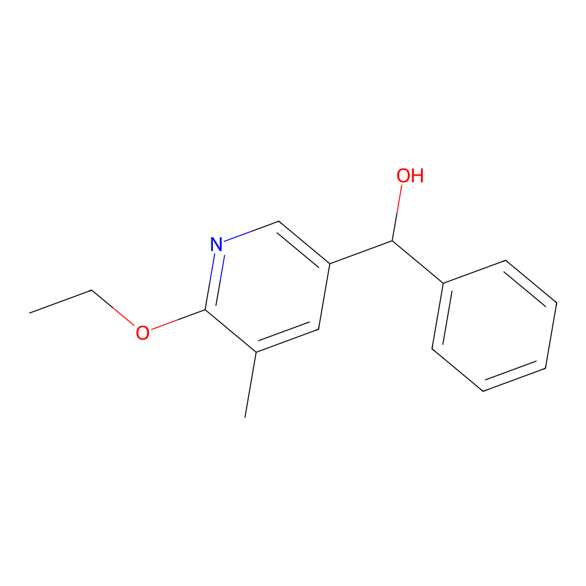 6-Ethoxy-5-methyl-alpha-phenyl-3-pyridinemethanol molecular structure, CAS 1355222-92-2