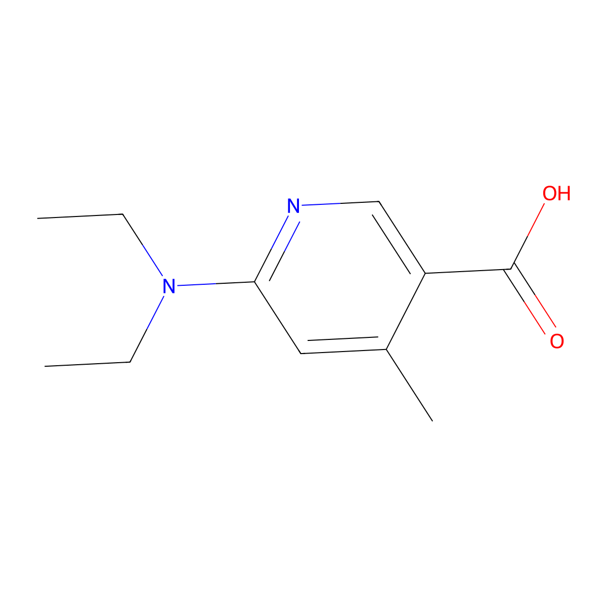 6-(Diethylamino)-4-methylnicotinic acid molecular structure, CAS 1355223-10-7