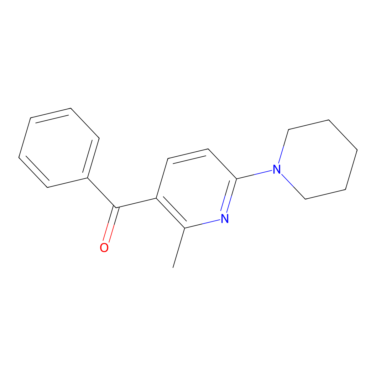 (2-Methyl-6-(piperidin-1-yl)pyridin-3-yl)(phenyl)methanone molecular structure, CAS 1355223-25-4