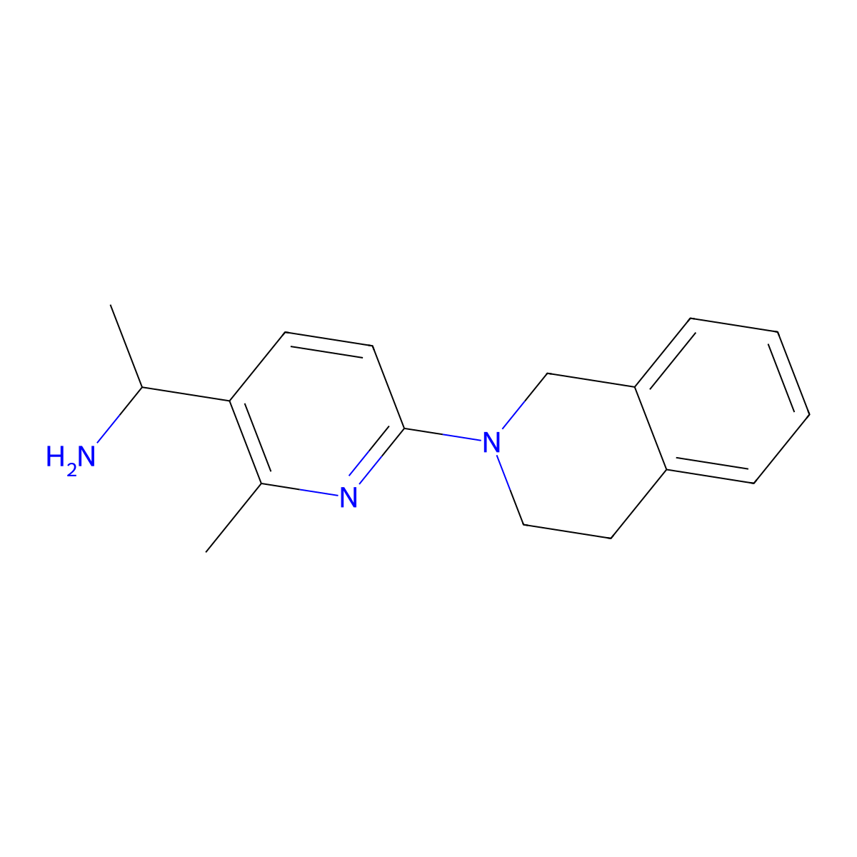 1-(6-(3,4-Dihydroisoquinolin-2(1H)-yl)-2-methylpyridin-3-yl)ethanamine molecular structure, CAS 1355223-47-0