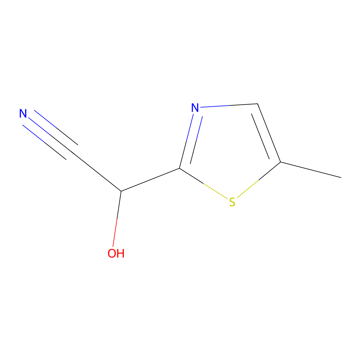 2-Hydroxy-2-(5-methylthiazol-2-yl)acetonitrile molecular structure, CAS 1355223-99-2