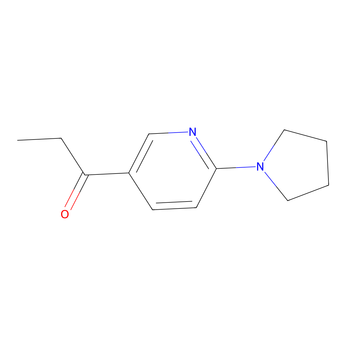 1-(6-(Pyrrolidin-1-yl)pyridin-3-yl)propan-1-one molecular structure, CAS 1355224-01-9