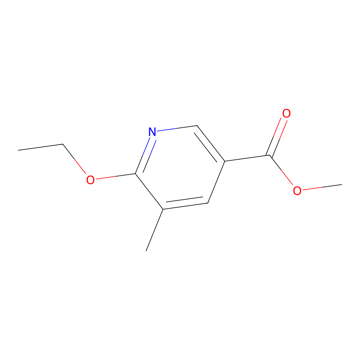 Methyl 6-ethoxy-5-methylnicotinate molecular structure, CAS 1355224-04-2