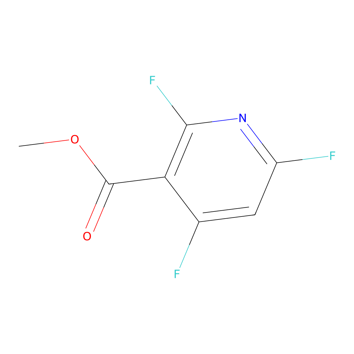 Methyl 2,4,6-trifluoro-3-pyridinecarboxylate molecular structure, CAS 1355224-07-5