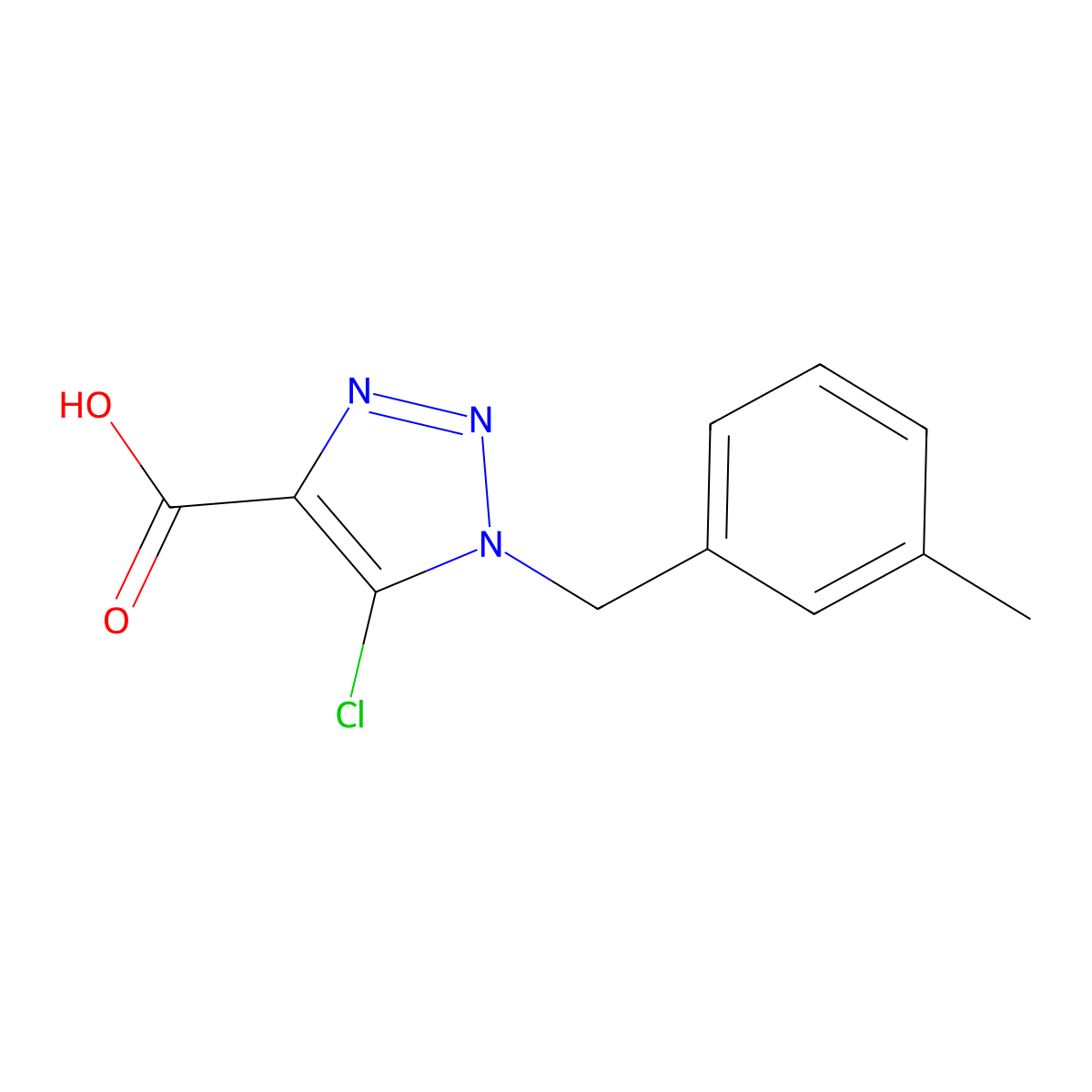 5-Chloro-1-(3-methylbenzyl)-1H-1,2,3-triazole-4-carboxylic acid molecular structure, CAS 1355224-18-8
