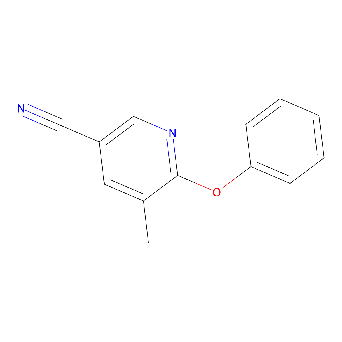 5-Methyl-6-phenoxynicotinonitrile molecular structure, CAS 1355224-21-3