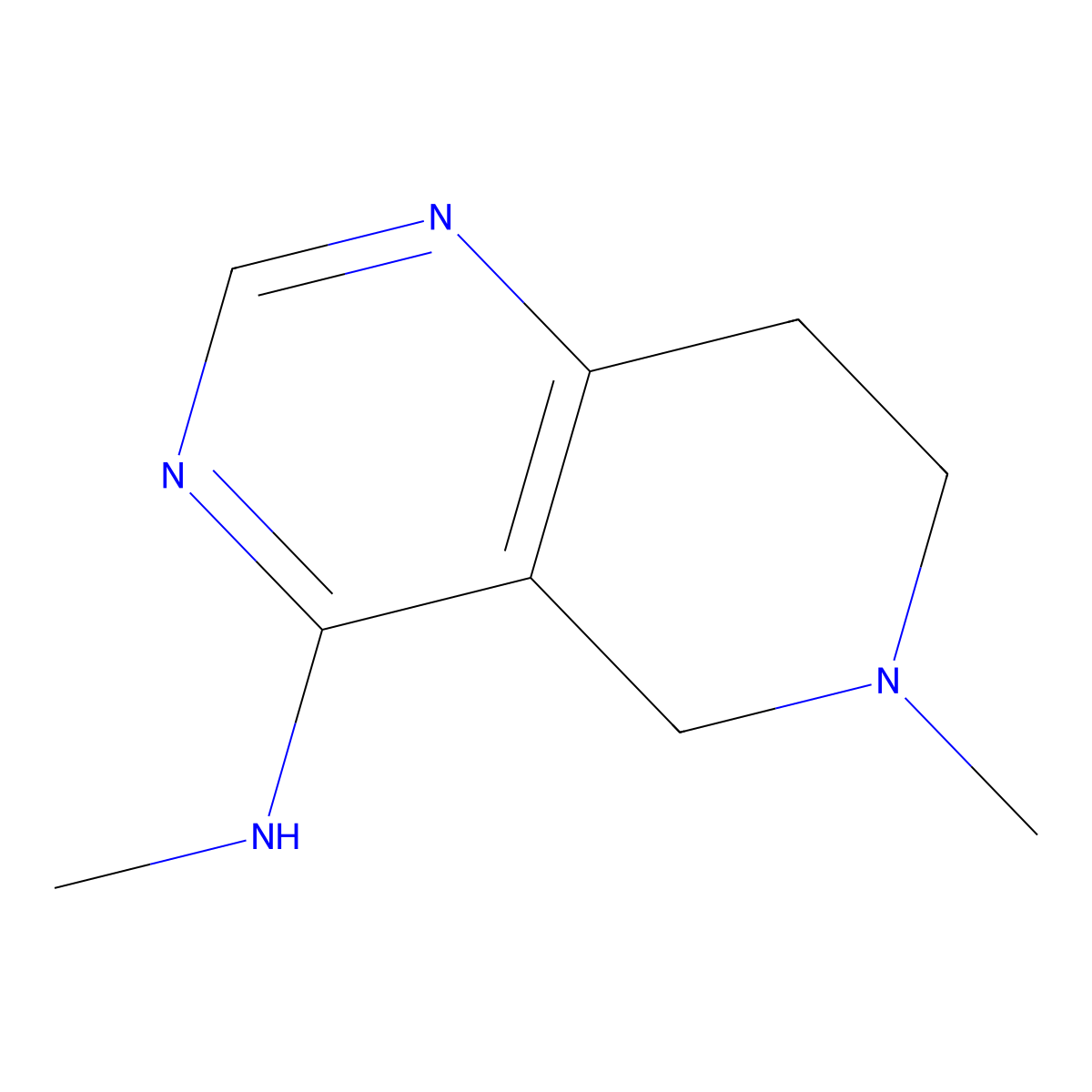 N,6-Dimethyl-5,6,7,8-tetrahydropyrido[4,3-d]pyrimidin-4-amine molecular structure, CAS 1355224-95-1