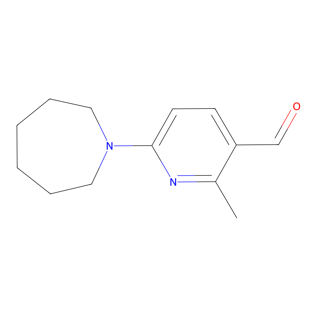 6-(Azepan-1-yl)-2-methylnicotinaldehyde molecular structure, CAS 1355225-06-7