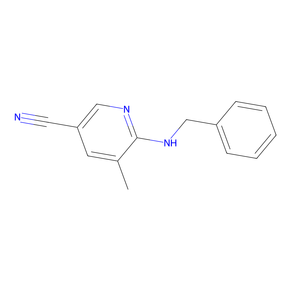 6-(Benzylamino)-5-methylnicotinonitrile molecular structure, CAS 1355225-10-3