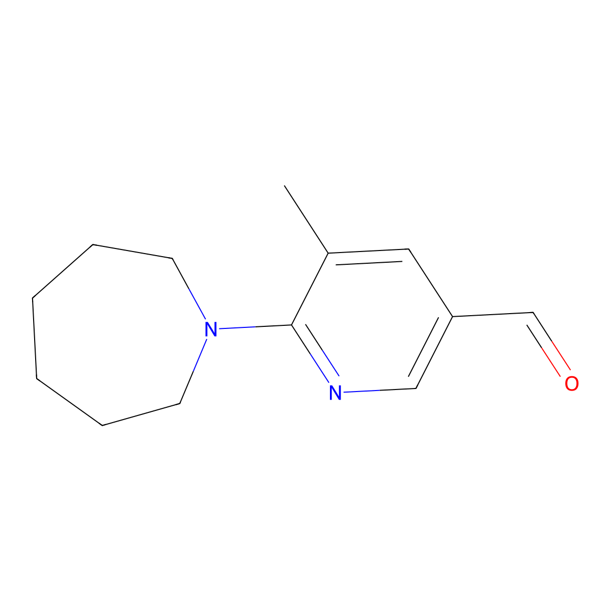6-(Azepan-1-yl)-5-methylnicotinaldehyde molecular structure, CAS 1355225-15-8