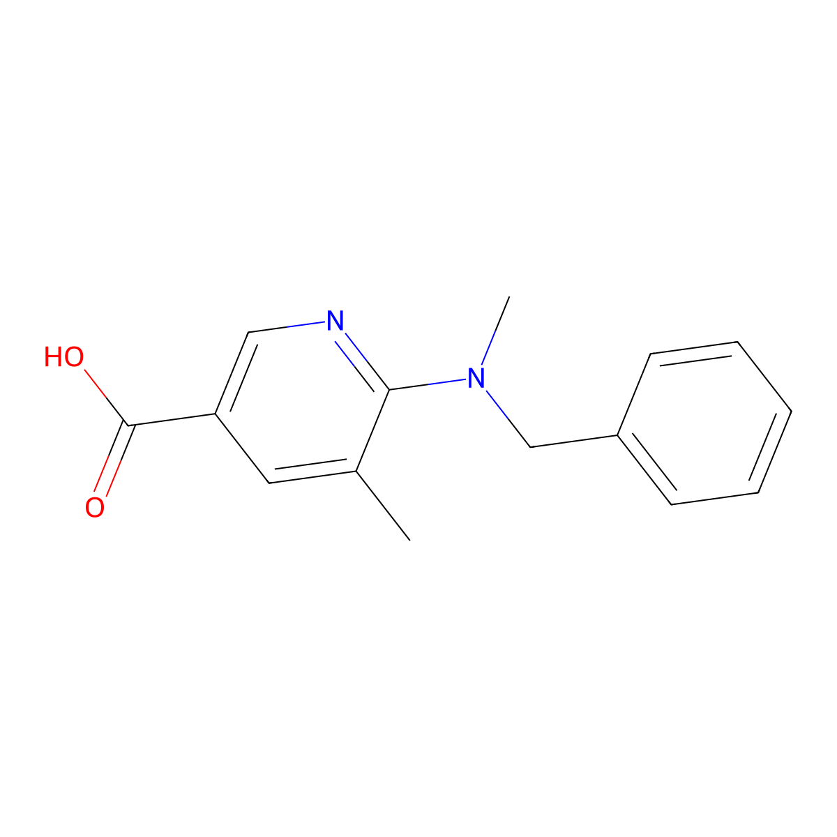 6-(Benzyl(methyl)amino)-5-methylnicotinic acid molecular structure, CAS 1355225-25-0