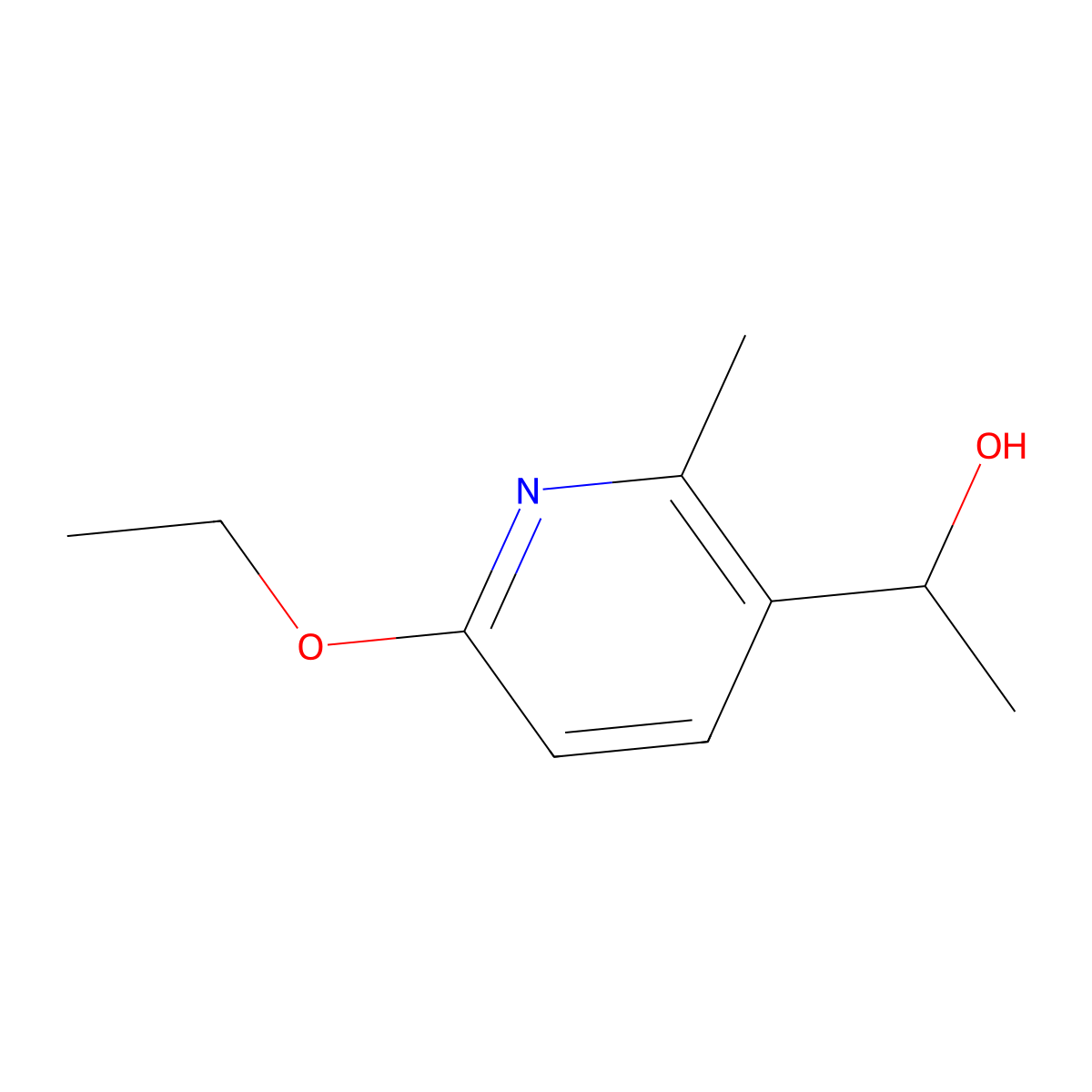 6-Ethoxy-alpha,2-dimethyl-3-pyridinemethanol molecular structure, CAS 1355225-49-8