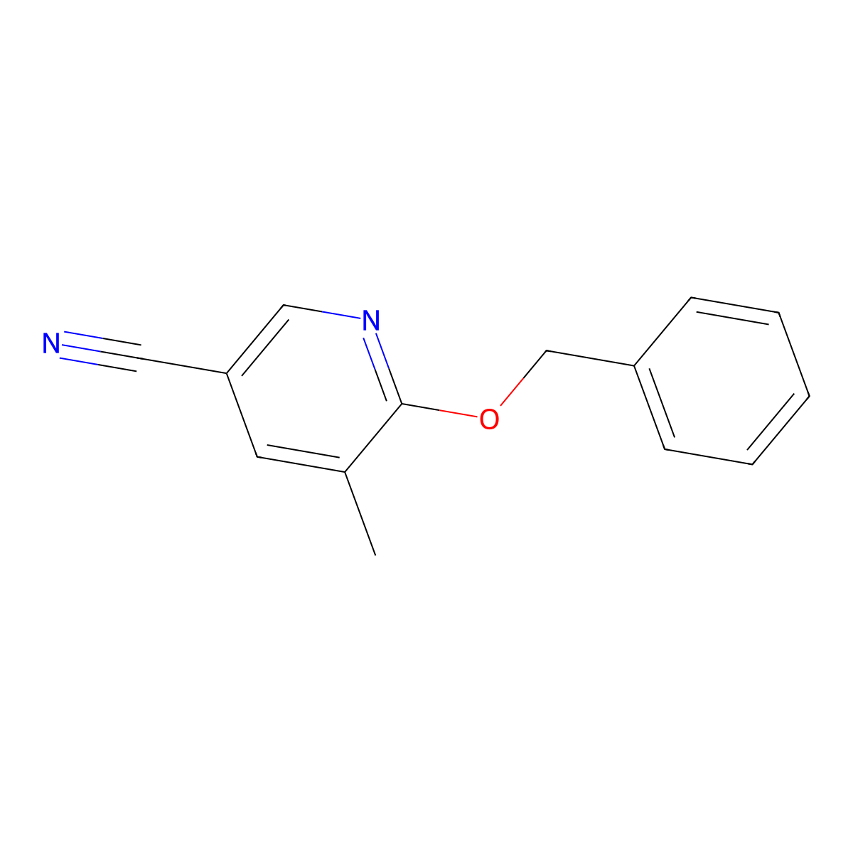 6-(Benzyloxy)-5-methylnicotinonitrile molecular structure, CAS 1355225-50-1
