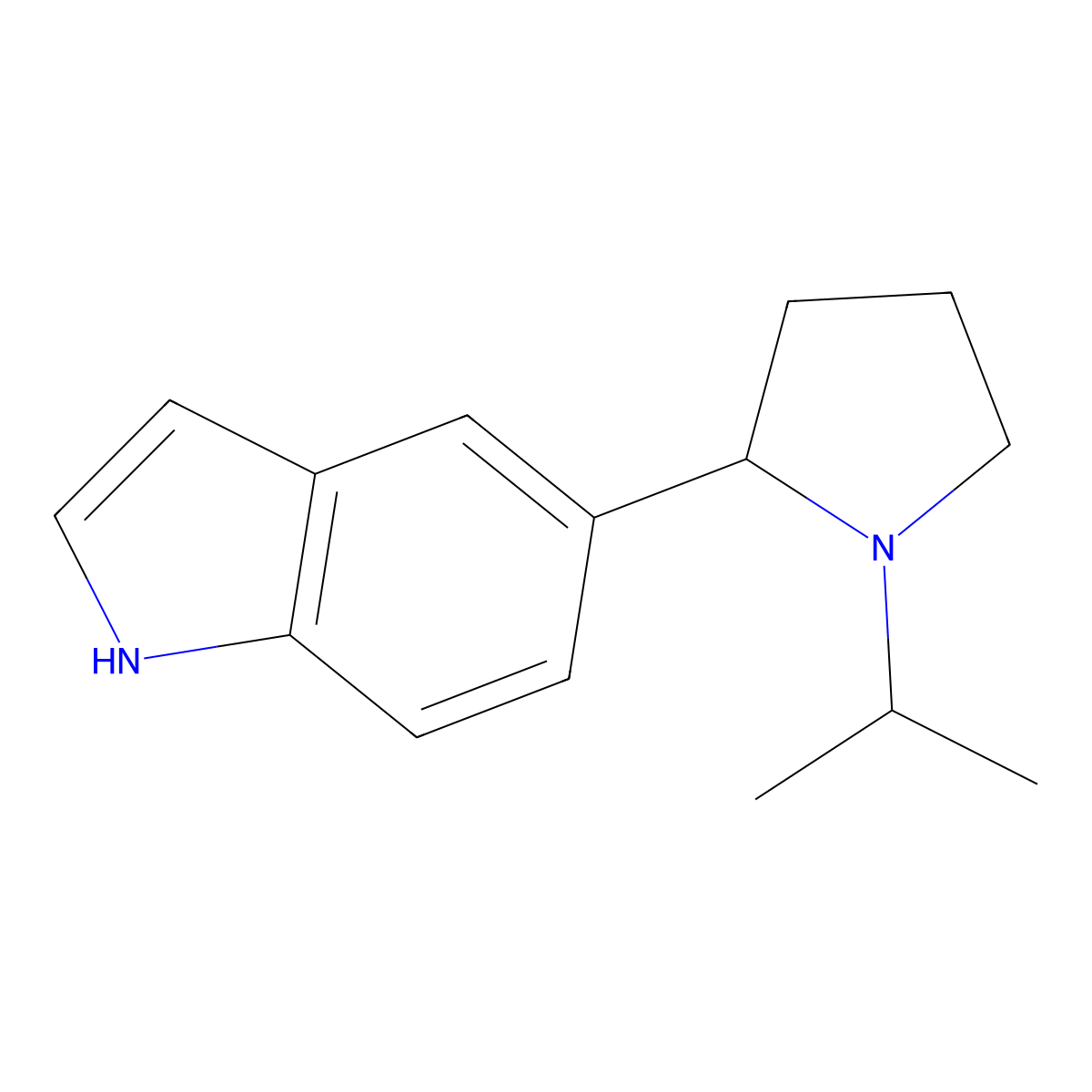 5-(1-Isopropylpyrrolidin-2-yl)-1H-indole molecular structure, CAS 1355225-59-0