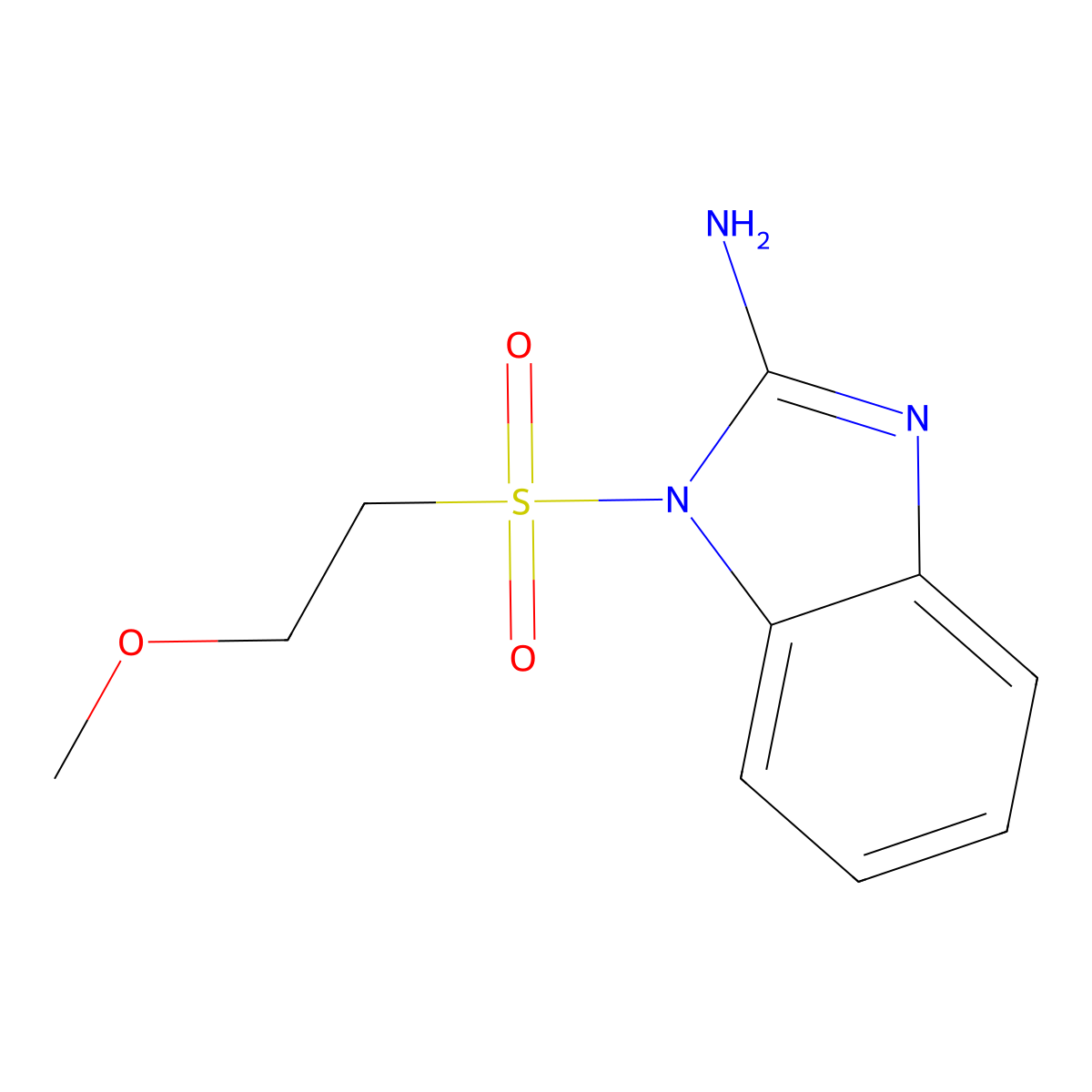 1-((2-Methoxyethyl)sulfonyl)-1H-benzo[d]imidazol-2-amine molecular structure, CAS 1355225-60-3
