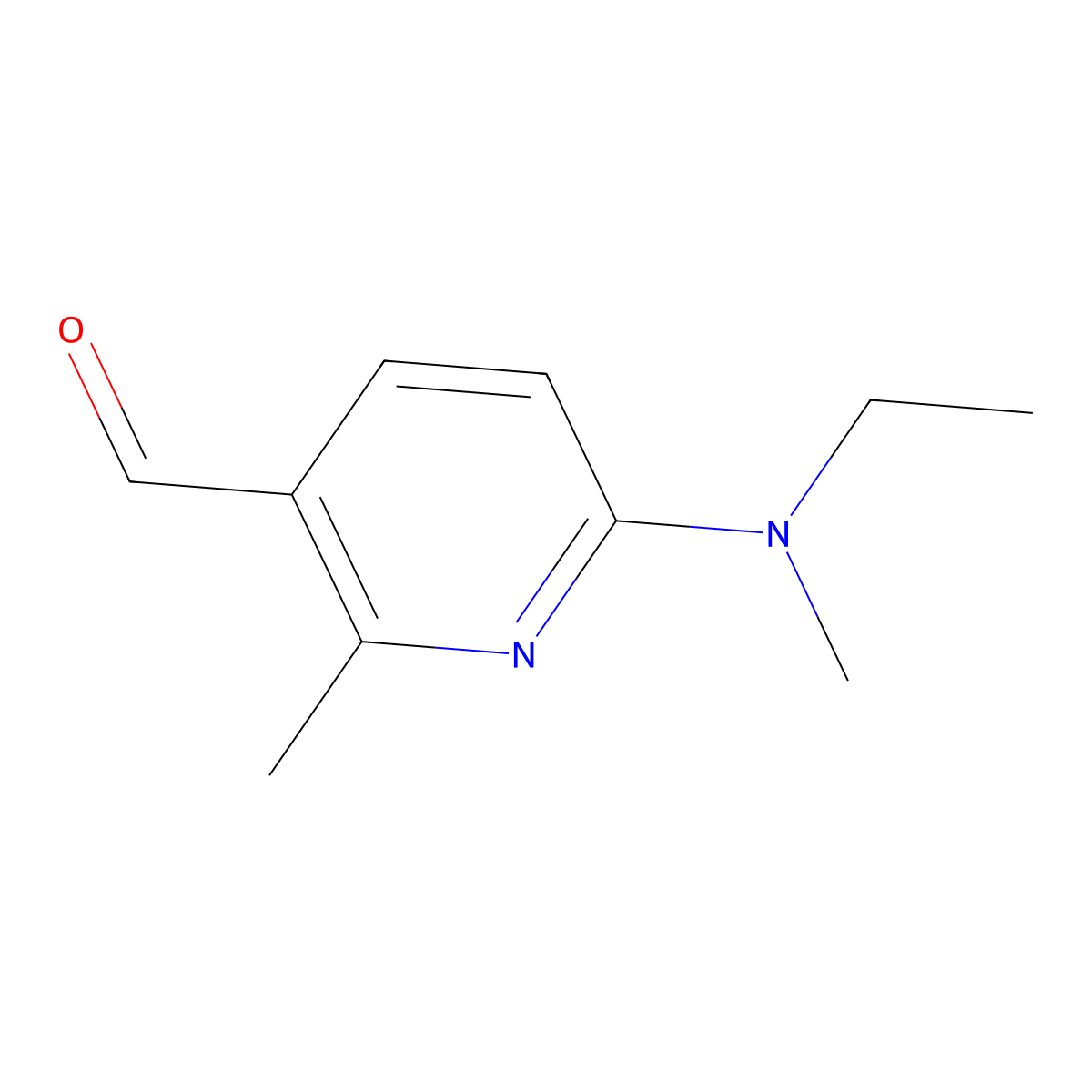 6-(Ethyl(methyl)amino)-2-methylnicotinaldehyde molecular structure, CAS 1355225-86-3