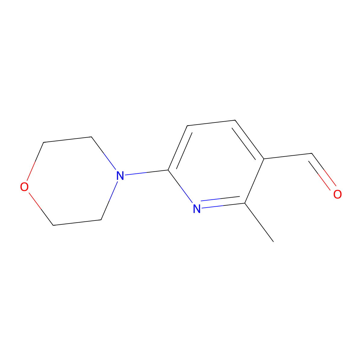 2-Methyl-6-morpholinonicotinaldehyde molecular structure, CAS 1355225-98-7