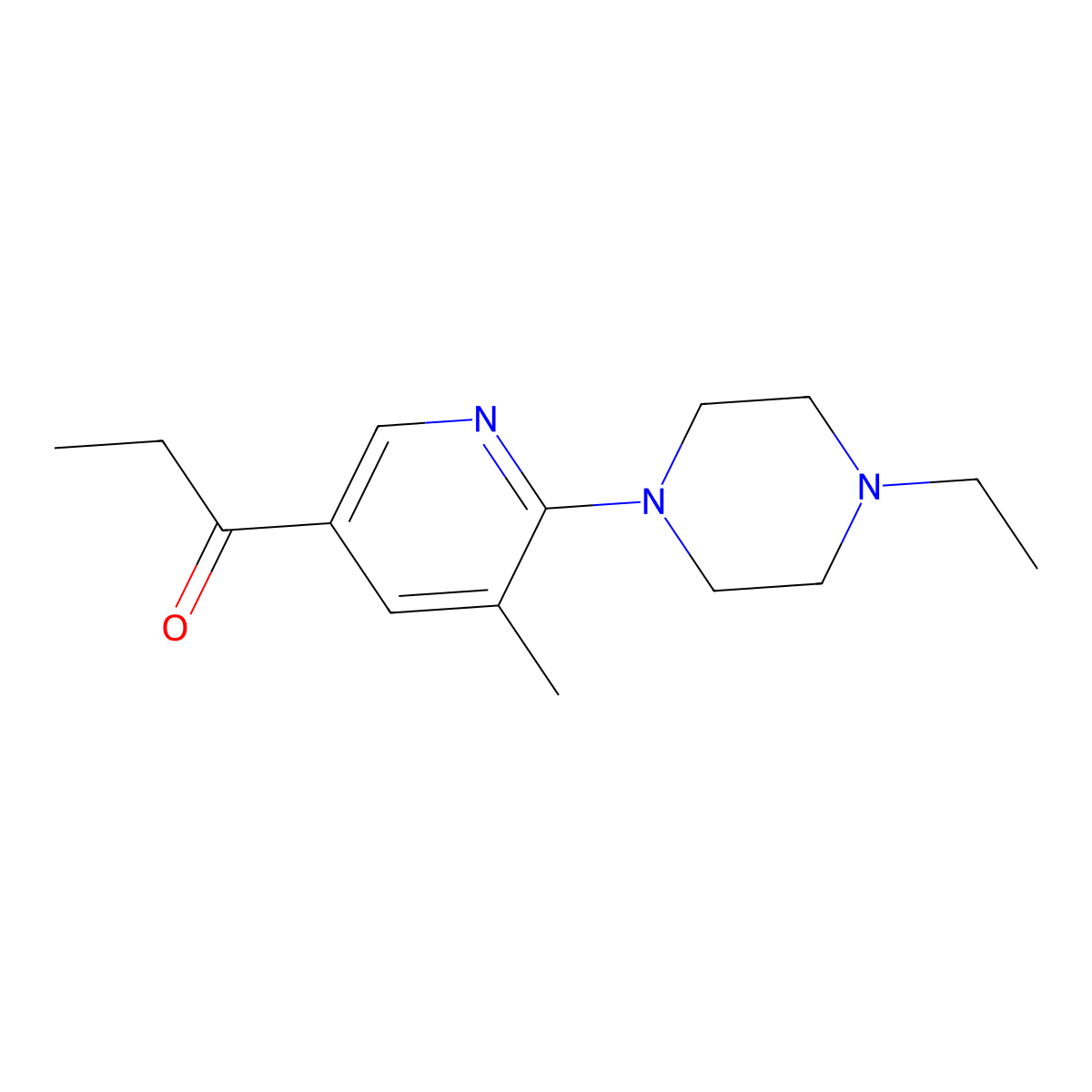 1-(6-(4-Ethylpiperazin-1-yl)-5-methylpyridin-3-yl)propan-1-one molecular structure, CAS 1355226-00-4