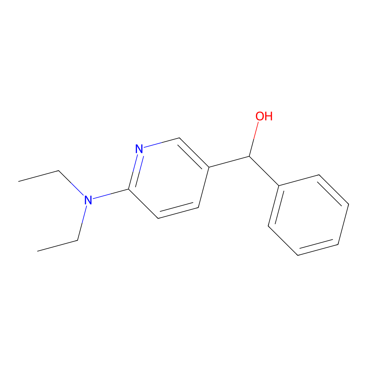 (6-Diethylamino-pyridin-3-yl)-phenyl-methanol molecular structure, CAS 1355226-06-0