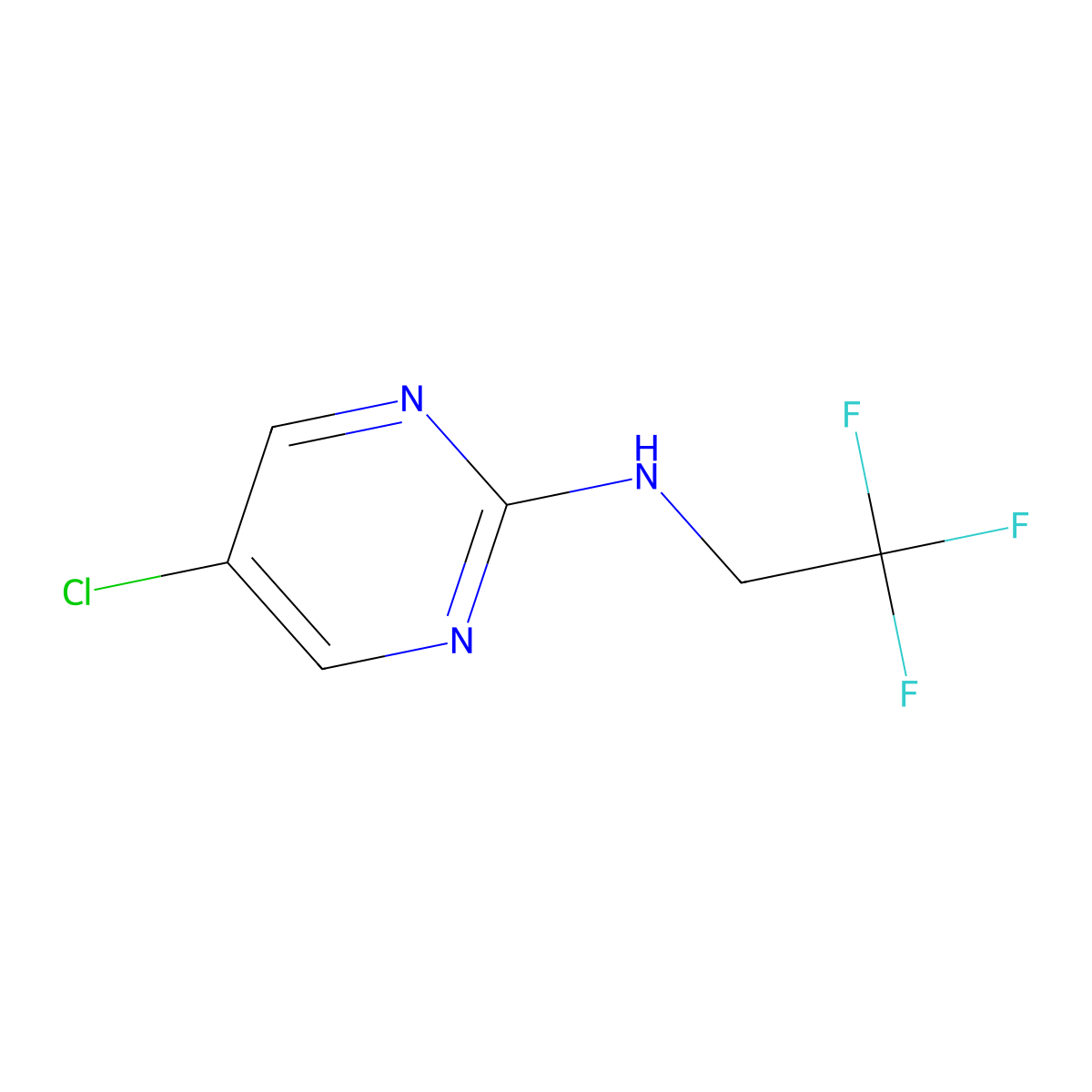 5-Chloro-N-(2,2,2-trifluoroethyl)pyrimidin-2-amine molecular structure, CAS 1355226-13-9