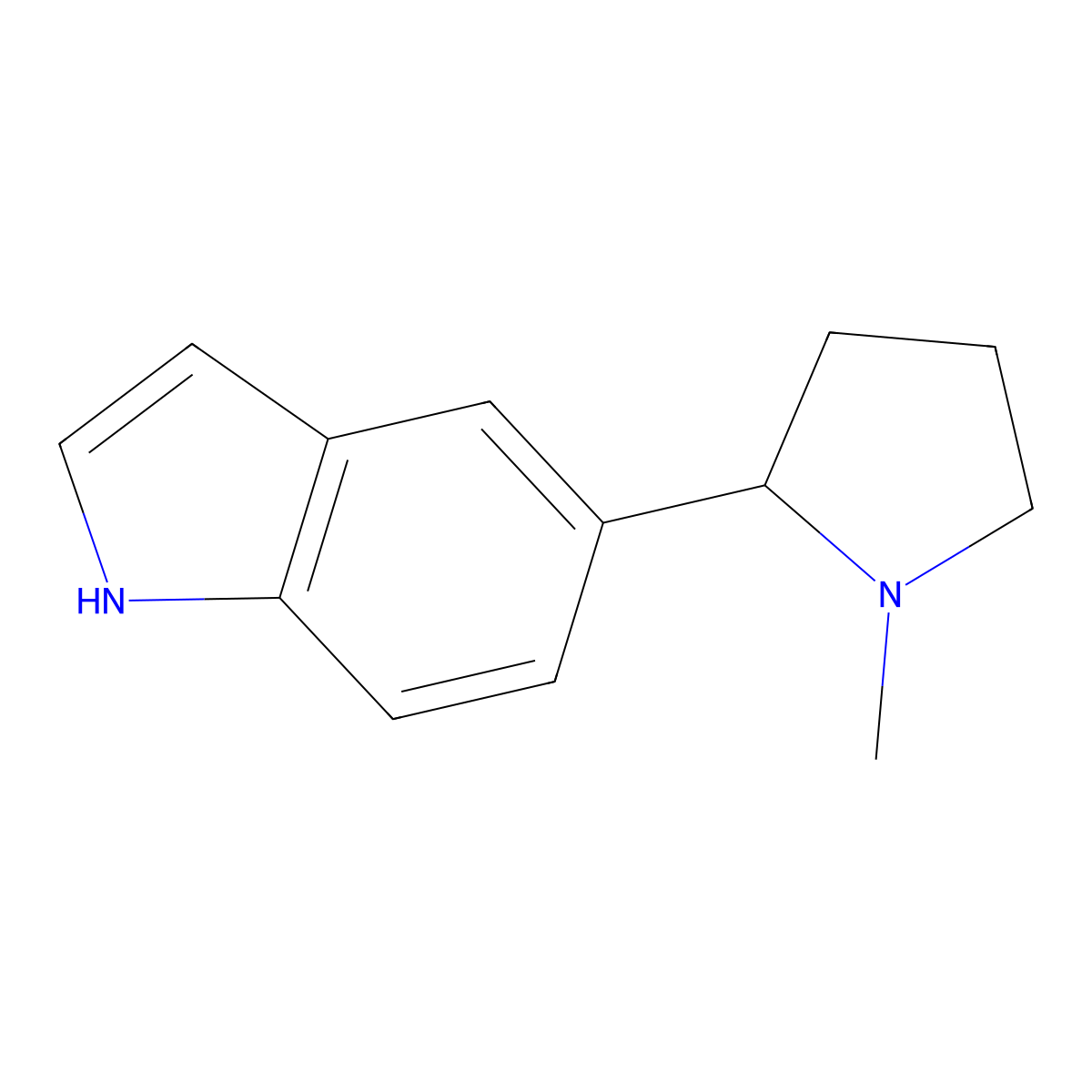 5-(1-Methylpyrrolidin-2-yl)-1H-indole molecular structure, CAS 1355226-51-5