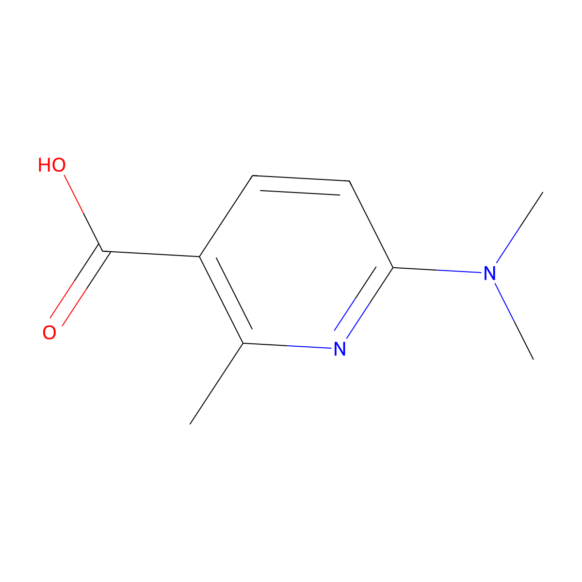 6-(Dimethylamino)-2-methylnicotinic acid molecular structure, CAS 1355227-07-4