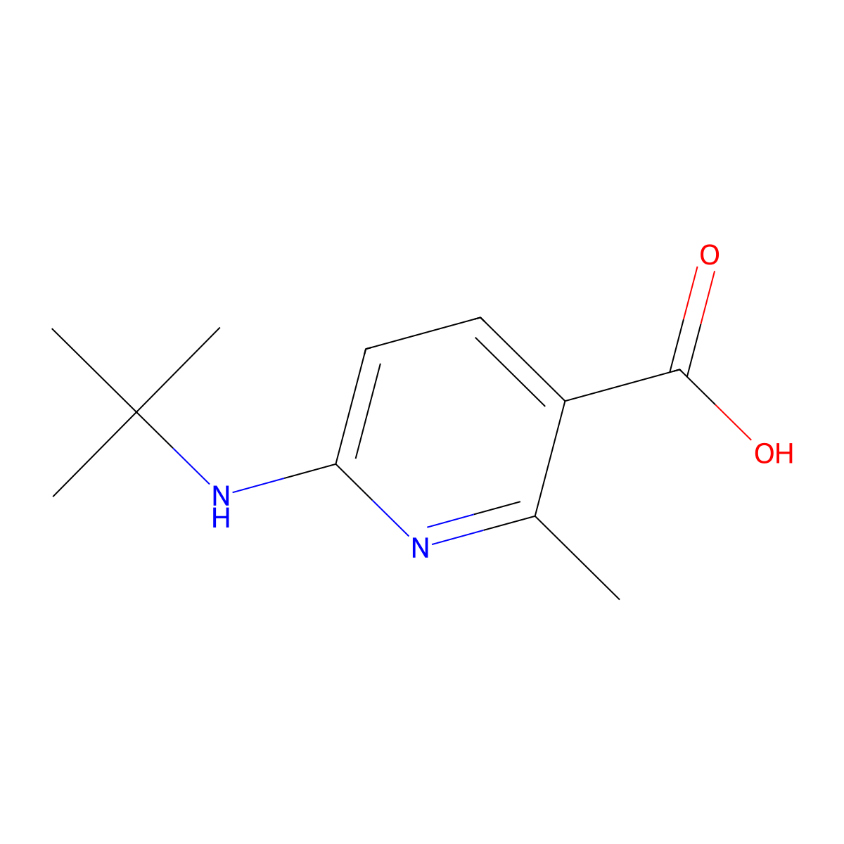 6-(tert-Butylamino)-2-methylnicotinic acid molecular structure, CAS 1355227-08-5