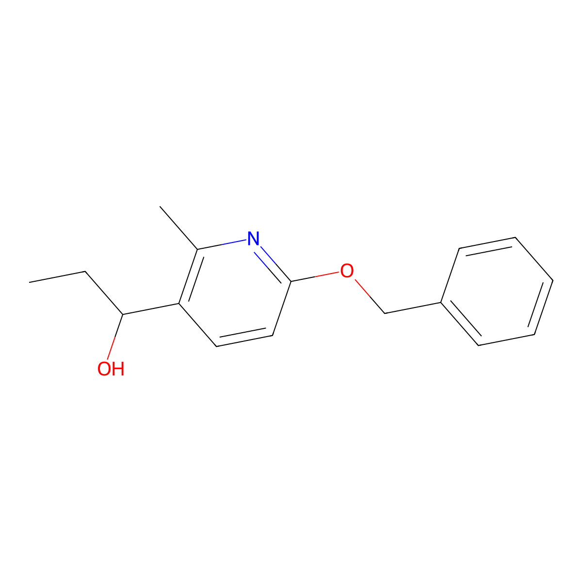 1-(6-Benzyloxy-2-methyl-pyridin-3-yl)-propan-1-ol molecular structure, CAS 1355227-11-0