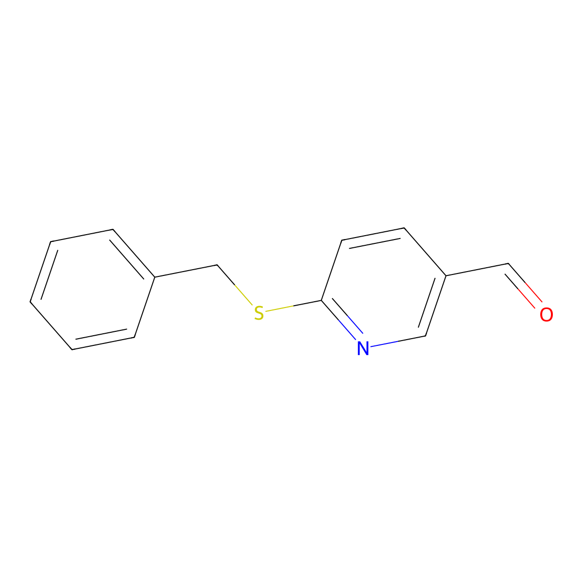 6-(Benzylthio)nicotinaldehyde molecular structure, CAS 1355227-24-5