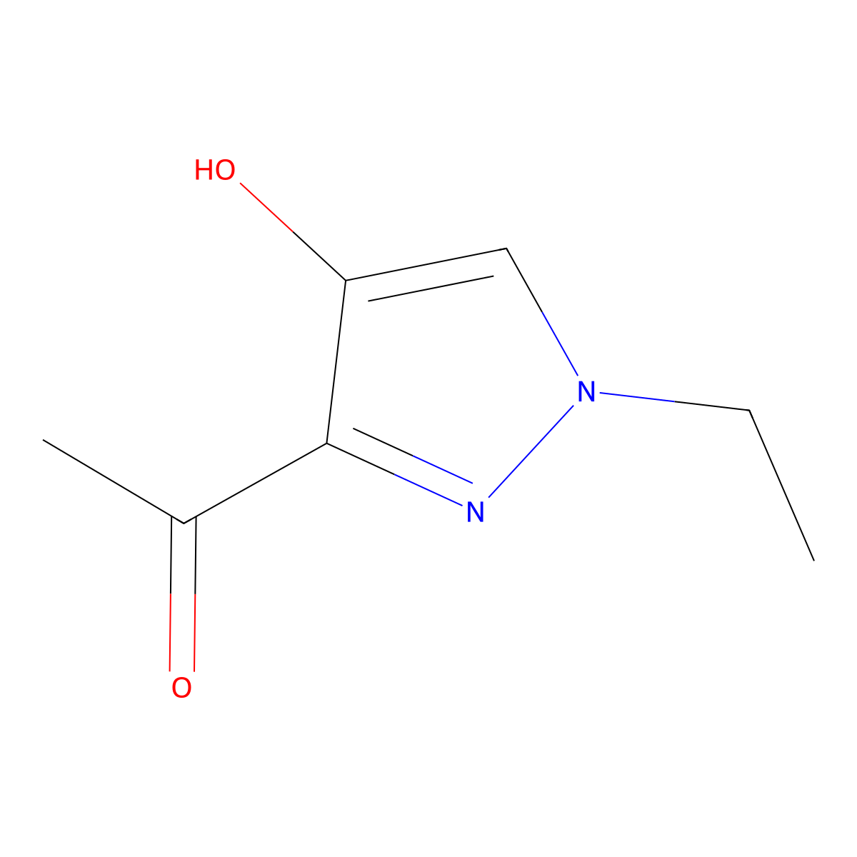 1-(1-ethyl-4-hydroxy-1H-pyrazol-3-yl)ethanone molecular structure, CAS 1355228-95-3