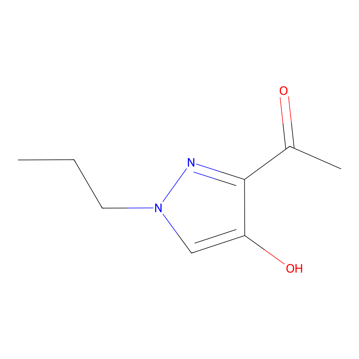 1-(4-hydroxy-1-propyl-1H-pyrazol-3-yl)ethanone molecular structure, CAS 1355228-96-4