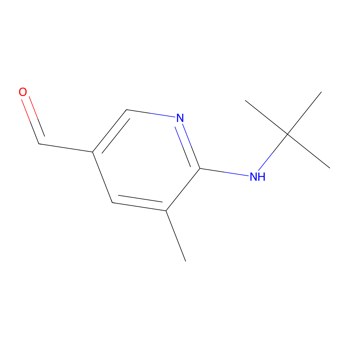 6-(tert-Butylamino)-5-methylnicotinaldehyde molecular structure, CAS 1355229-05-8