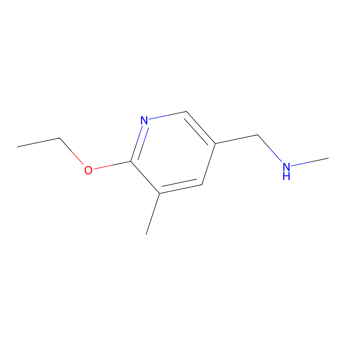 6-Ethoxy-N,5-dimethyl-3-pyridinemethanamine molecular structure, CAS 1355229-15-0