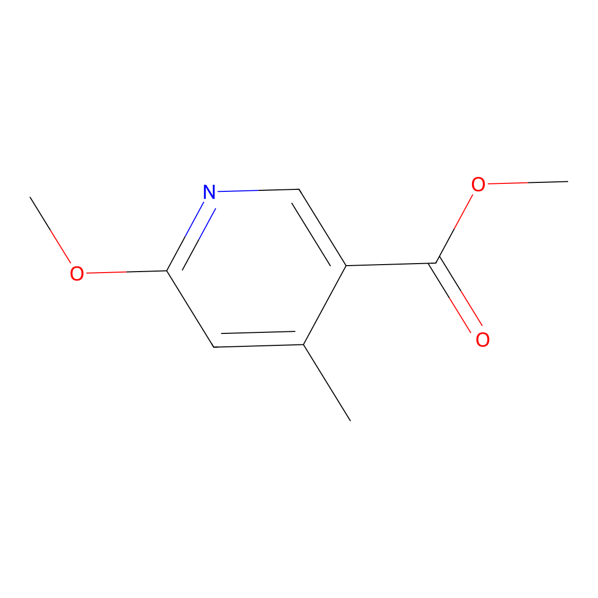 Methyl 6-methoxy-4-methylnicotinate molecular structure, CAS 1355229-36-5