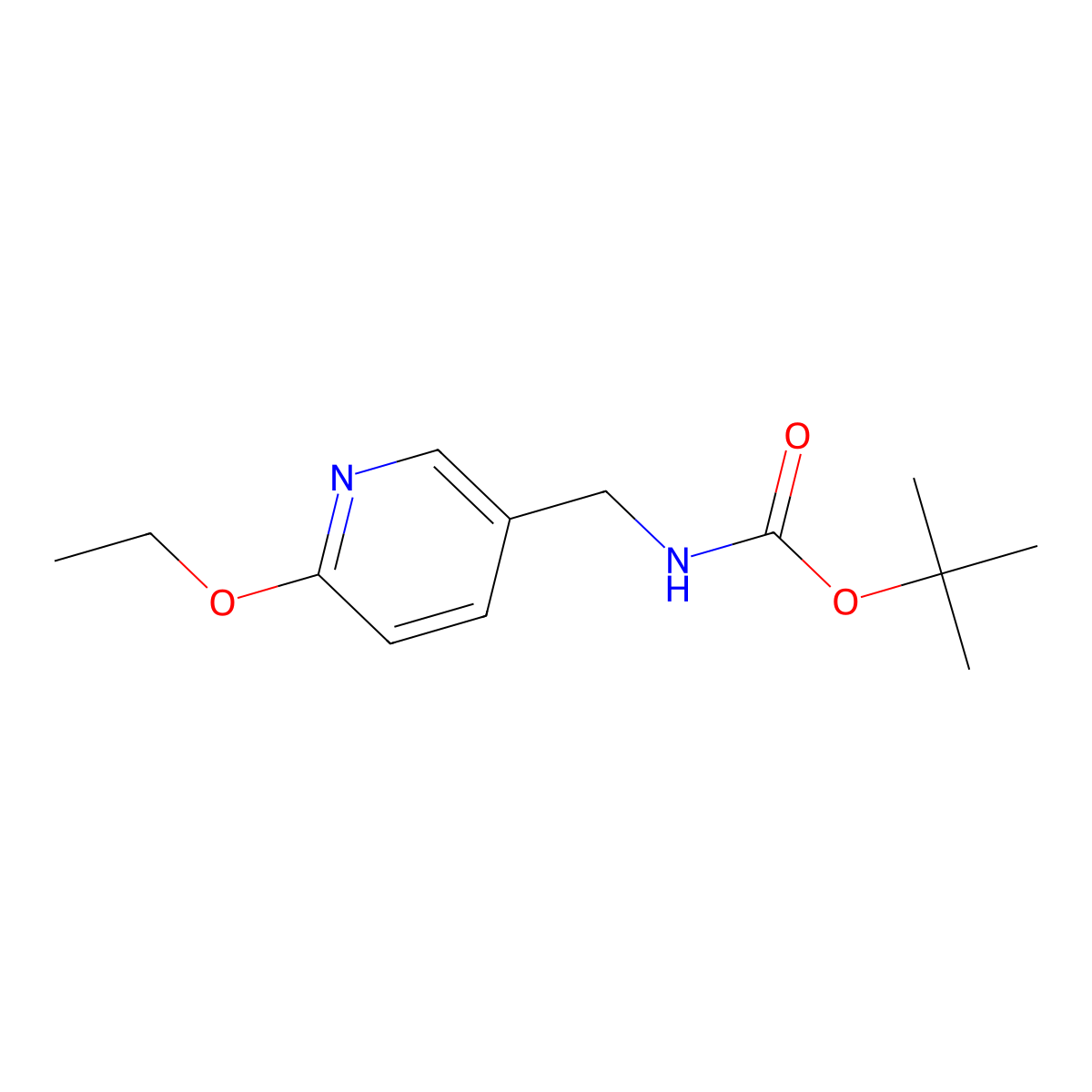 tert-Butyl ((6-ethoxypyridin-3-yl)methyl)carbamate molecular structure, CAS 1355229-69-4