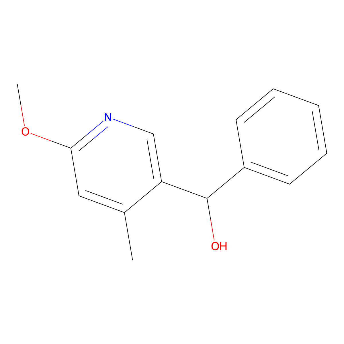 (6-Methoxy-4-methylpyridin-3-yl)(phenyl)methanol molecular structure, CAS 1355229-74-1