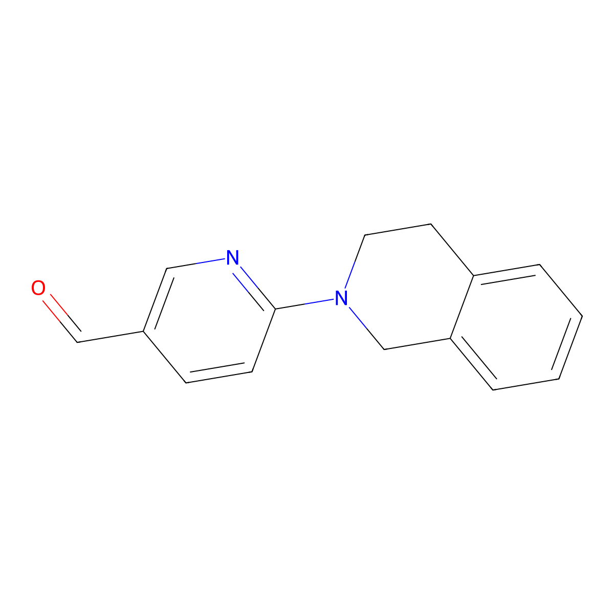 6-(3,4-Dihydroisoquinolin-2(1H)-yl)nicotinaldehyde molecular structure, CAS 1355230-24-8